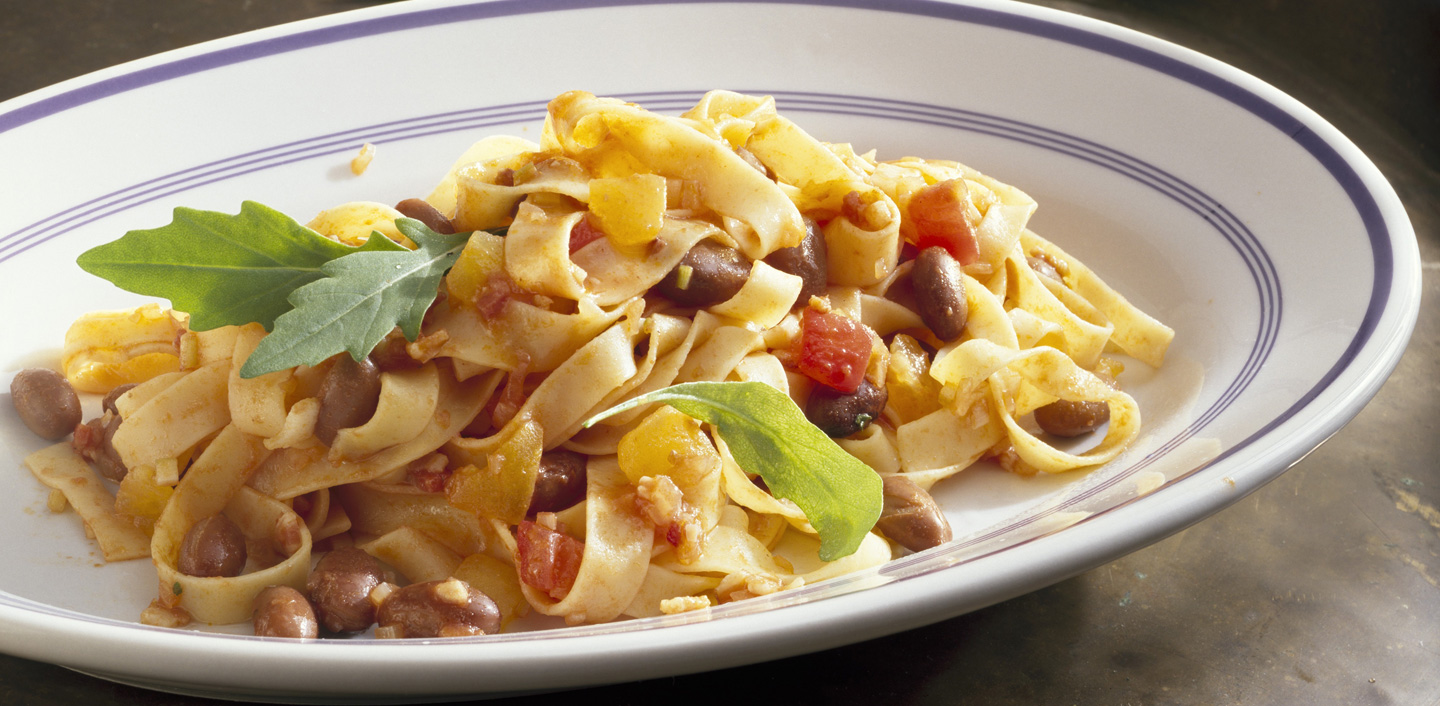 Pasta and Borlotti beans