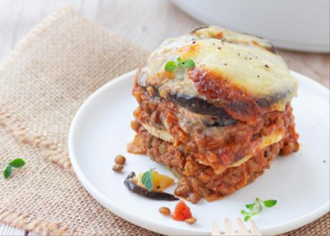 Moussaka Vegetariana Con Ragù Di Lenticchie